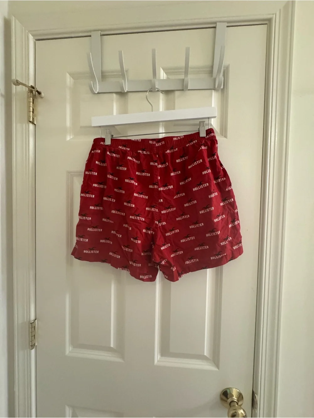Hollister Red Logo-Print Men's Boxer Shorts